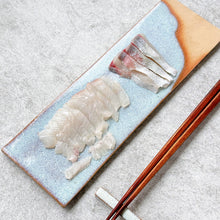 画像をギャラリービューアに読み込む, 4602 TaekoKAJIHARA  梶原妙子 / Long Flat Plate Madara 斑長々板皿