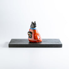 画像をギャラリービューアに読み込む, 星の谷窯 Hoshinotani Kiln/ 置物 着物女将おきもの Cat Figure Wearing Kimono