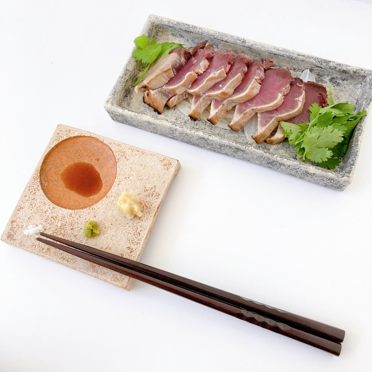 4107 Taeko KAJIHARA 梶原妙子 /Rectangle Plate 粉打（黒）立縁