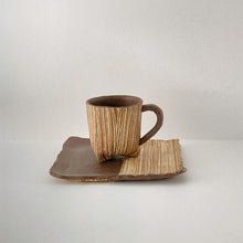 画像をギャラリービューアに読み込む, 3404 Taeko KAJIHARA 梶原妙子 / Square Plate (Red) 刷毛目(赤)四方皿