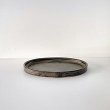 画像をギャラリービューアに読み込む, 4502 Taeko KAJIHARA 梶原妙子 / Oval Plate Black  黒釉薬 オーバル