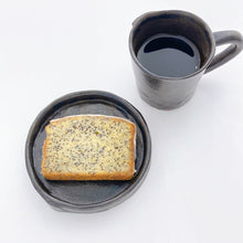 画像をギャラリービューアに読み込む, 4501 Taeko KAJIHARA 梶原妙子 / Plate  S Black Glaze 黒釉薬プレート(姫)