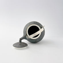 画像をギャラリービューアに読み込む, Kanezen Kiln 金善窯 /  Pot Black Rust Glaze with Tea Strainer   T土瓶 黒錆網付 (ツル）

