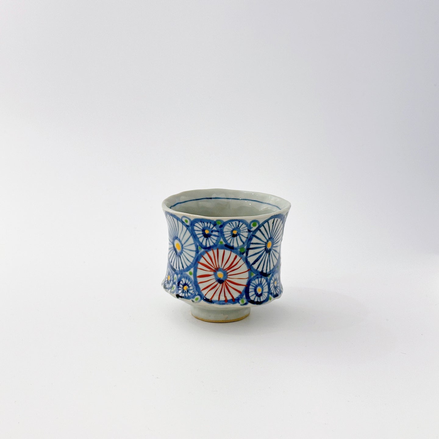 皓洋窯 Kouyou Kiln / 402手捻り リム湯呑み 蓮根　Hand-build Tea Cup  lotus root