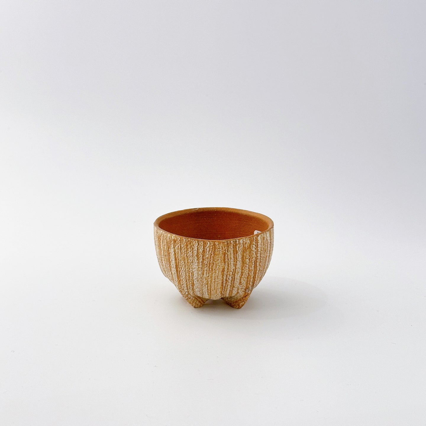 3605-2 Taeko KAJIHARA 梶原妙子 /Bowl S 刷毛目（橙）寄せ足椀（小）