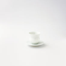 画像をギャラリービューアに読み込む, 210110　Ota Yuko Atelier Bisque 太田祐子/ Small Sencha Cup with Saucer "Kinchaku"　小煎茶碗（茶托付） 巾着
